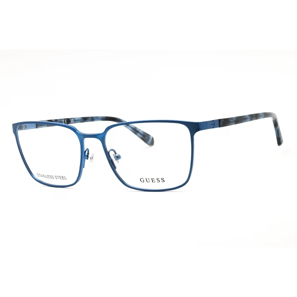 NWT Guess GU50243 Matte Blue Rectangle 58mm Eyeglasses